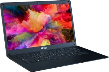 Ноутбук Haier 14.1", Intel Celeron N4000, RAM 4 ГБ, eMMC 64 ГБ, Intel HD Graphics 600, Windows Home, (JM02VWE0CRU), черный, Русская раскладка